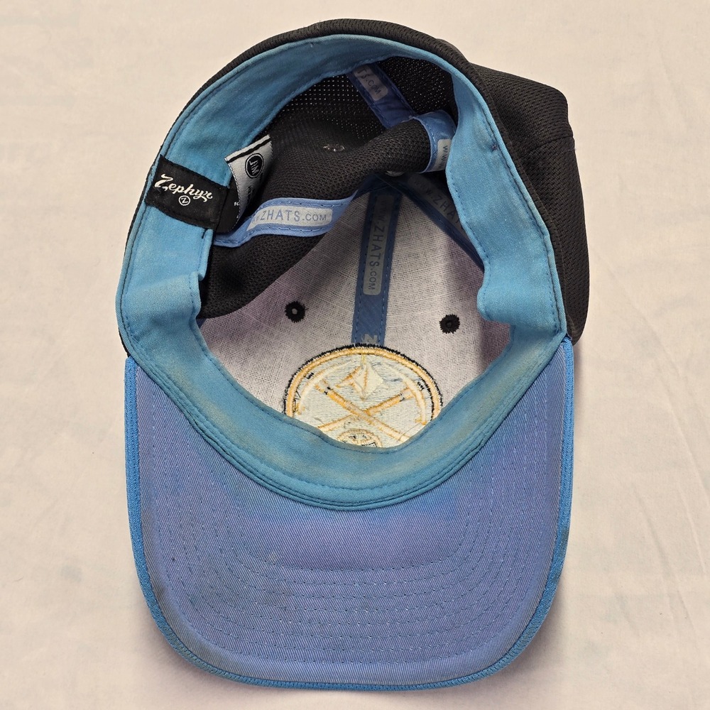 Denver Nuggets NBA Zephyr Baseball Cap Black Blue Hat - Picture 5 of 6